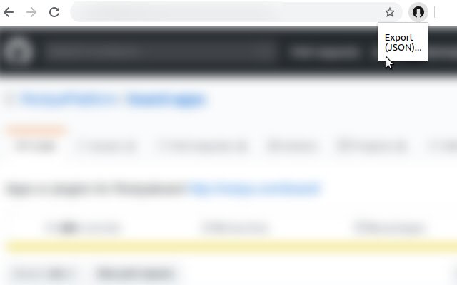 GitHub Issues JSON Export  from Chrome web store to be run with OffiDocs Chromium online