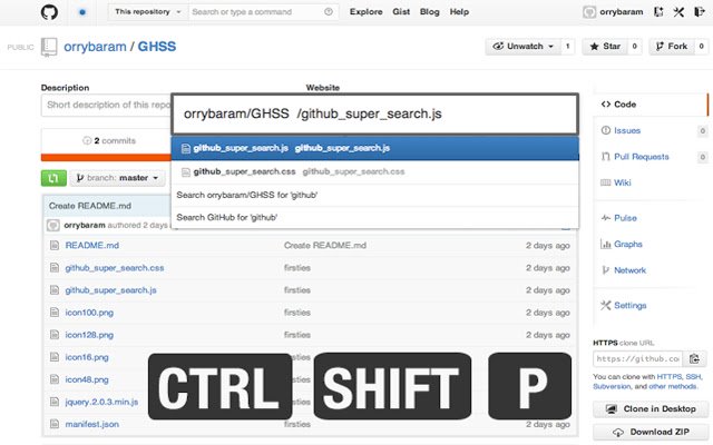 Github Super Search  from Chrome web store to be run with OffiDocs Chromium online