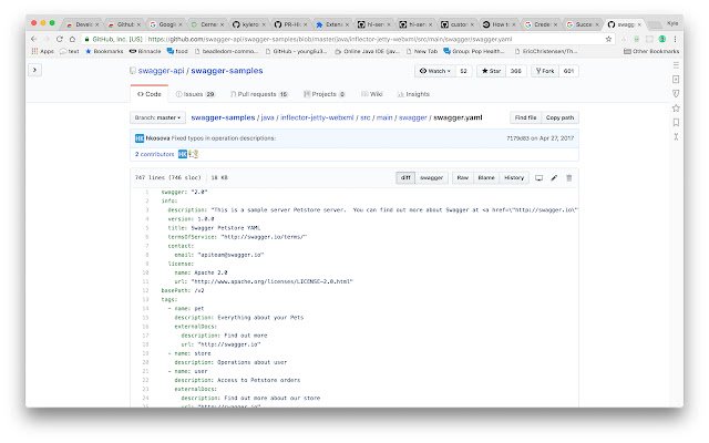 Github Swagger UI Plugin  from Chrome web store to be run with OffiDocs Chromium online