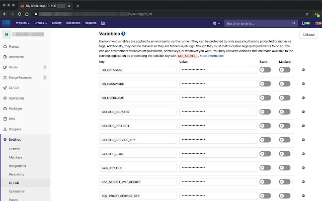 GitLab CI/CD Variables Fix  from Chrome web store to be run with OffiDocs Chromium online