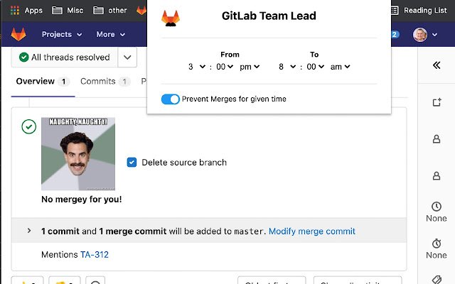 GitLab Team Lead  from Chrome web store to be run with OffiDocs Chromium online