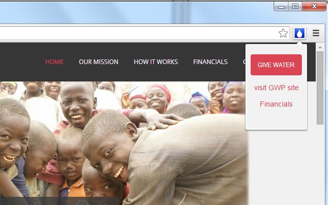 Give Water Project  from Chrome web store to be run with OffiDocs Chromium online