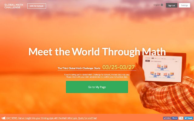 Global Math Challenge  from Chrome web store to be run with OffiDocs Chromium online