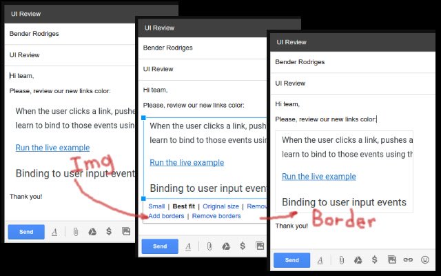 Gmail Image Border  from Chrome web store to be run with OffiDocs Chromium online