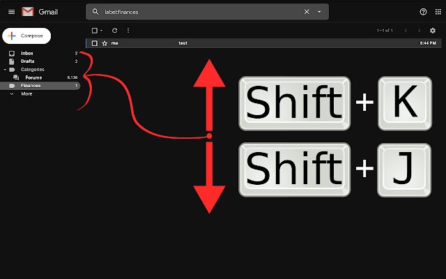 GMail Label Switch Shortcuts  from Chrome web store to be run with OffiDocs Chromium online