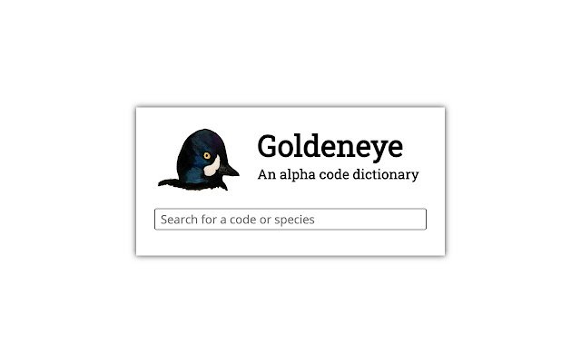 Goldeneye: Alpha Code Dictionary  from Chrome web store to be run with OffiDocs Chromium online