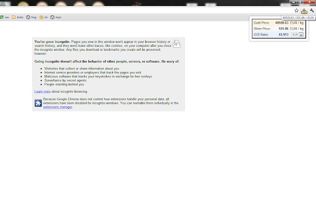 Gold  Silver price  from Chrome web store to be run with OffiDocs Chromium online