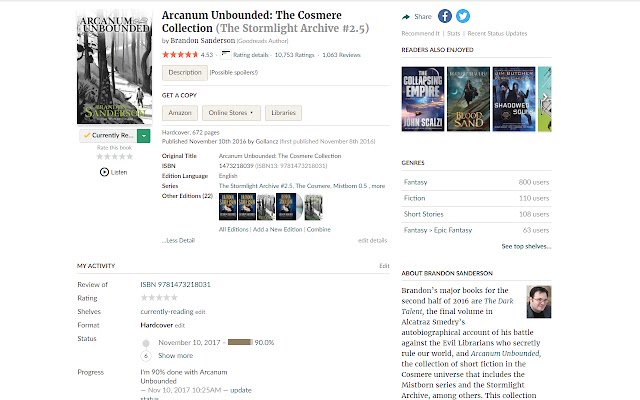 Goodreads Description Toggle  from Chrome web store to be run with OffiDocs Chromium online