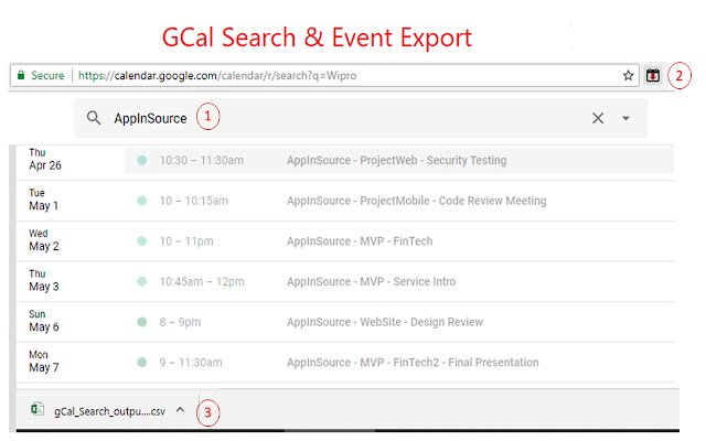 Google Calendar Export GCal to CSV  from Chrome web store to be run with OffiDocs Chromium online