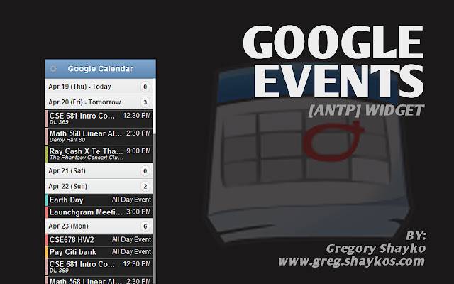 Google Events [ANTP] dari toko web Chrome untuk dijalankan dengan OffiDocs Chromium online