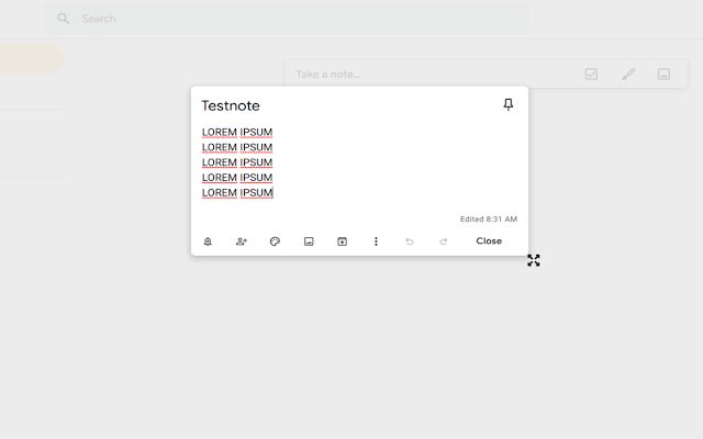 Google Keep Window Resizer  from Chrome web store to be run with OffiDocs Chromium online