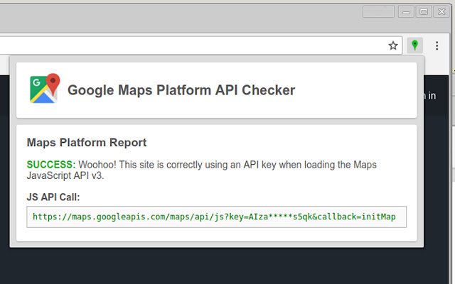 Google Maps Platform API Checker  from Chrome web store to be run with OffiDocs Chromium online