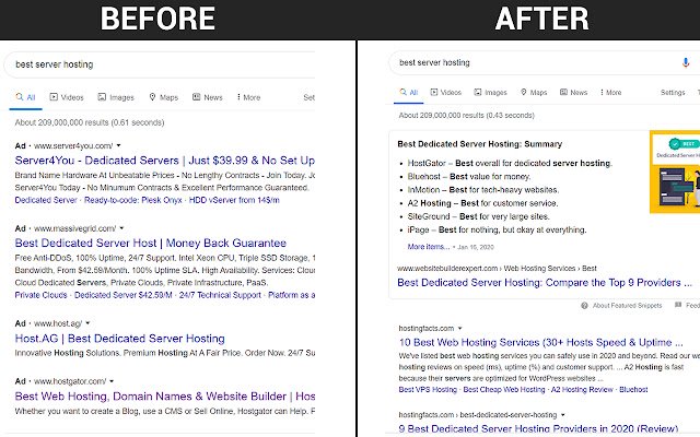 Google Search Ad Remover  from Chrome web store to be run with OffiDocs Chromium online