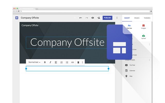 Google Sites  from Chrome web store to be run with OffiDocs Chromium online