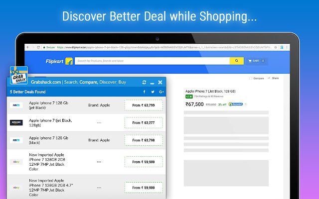 GrabShack | Search, Compare, Discover, Save  from Chrome web store to be run with OffiDocs Chromium online