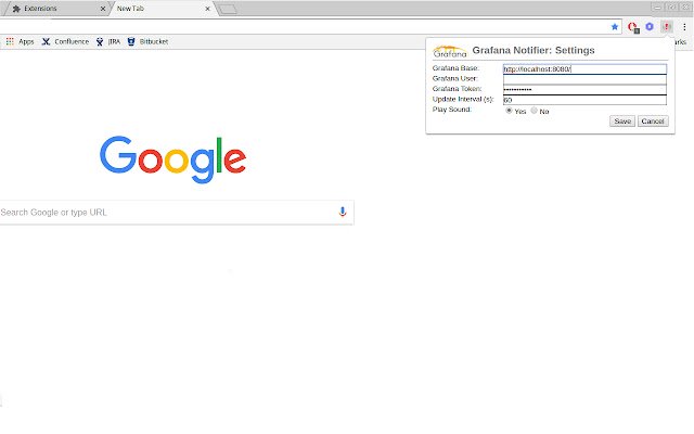 Grafana Notifier  from Chrome web store to be run with OffiDocs Chromium online