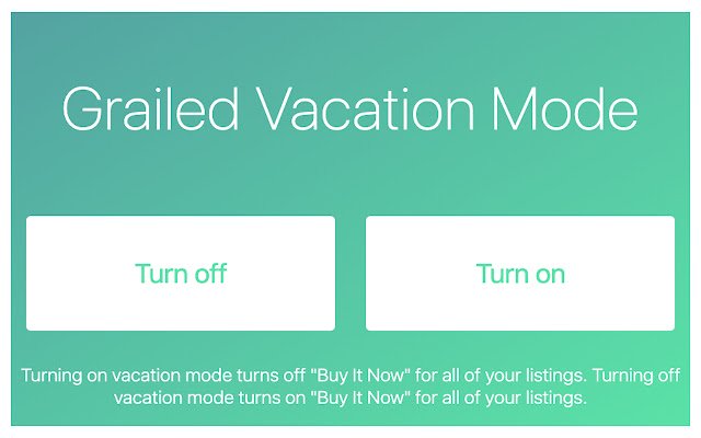 Grailed Vacation Mode  from Chrome web store to be run with OffiDocs Chromium online