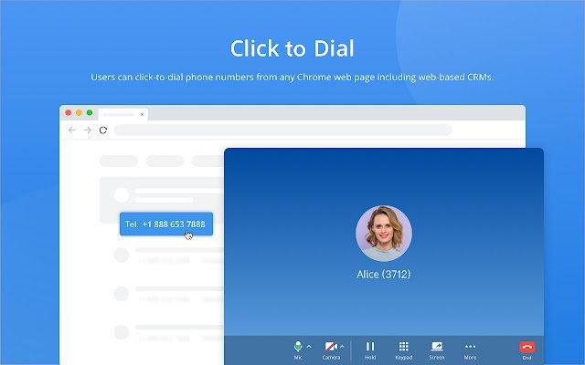 Grandstream Wave Click2Dial  from Chrome web store to be run with OffiDocs Chromium online