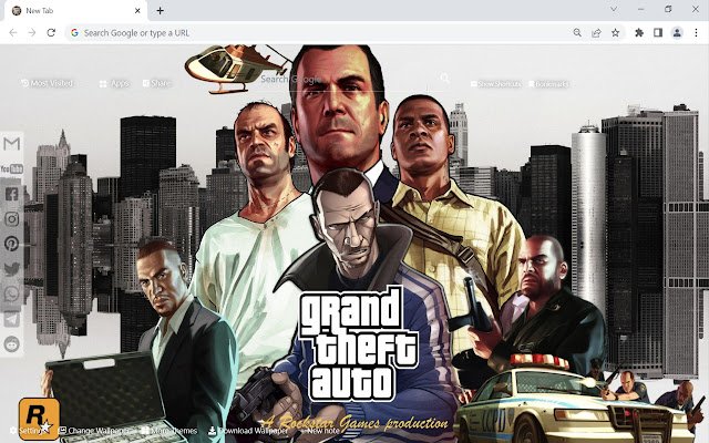 Grand Theft Auto V GTA 5 Wallpaper  from Chrome web store to be run with OffiDocs Chromium online