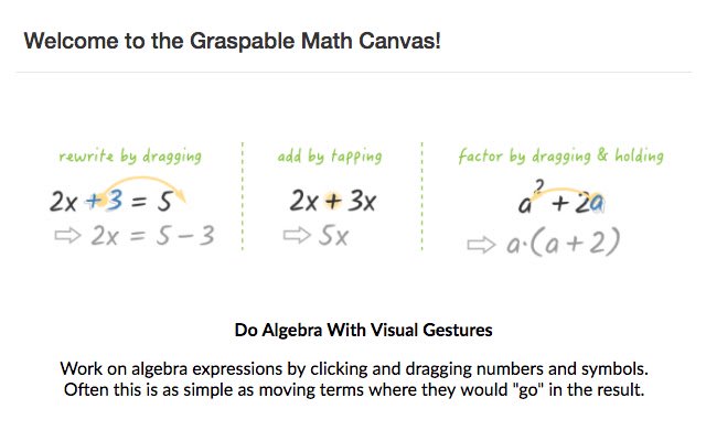 Graspable Math Sidebar  from Chrome web store to be run with OffiDocs Chromium online