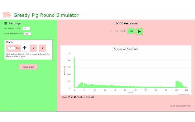 Greedy Pig Round Simulator ze sklepu internetowego Chrome do uruchomienia z OffiDocs Chromium online