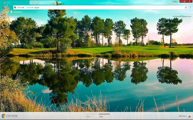 Green Lake Reflection Scenic Spring  from Chrome web store to be run with OffiDocs Chromium online