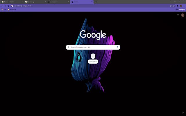 Groot Gigital Art Wallpaper Theme  from Chrome web store to be run with OffiDocs Chromium online