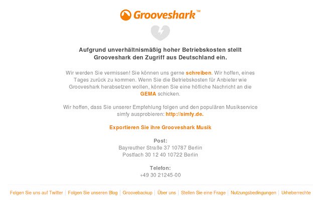 Grooveshark Germany unlocker  from Chrome web store to be run with OffiDocs Chromium online