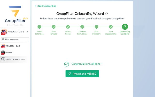 GroupFilter pour Facebook ™ de la boutique en ligne Chrome doit être exécuté avec OffiDocs Chromium en ligne