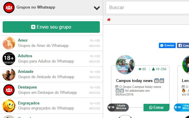 Grupos para Whatsapp  from Chrome web store to be run with OffiDocs Chromium online