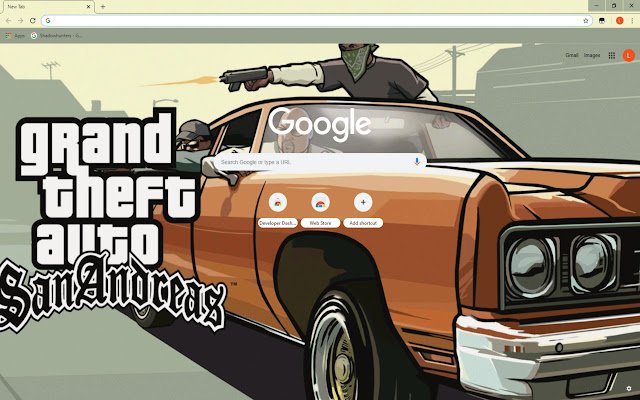 GTA San Andreas Theme  from Chrome web store to be run with OffiDocs Chromium online