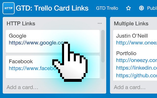 GTD: Chrome 웹 스토어의 Trello 카드 링크가 OffiDocs Chromium 온라인과 함께 실행됩니다.