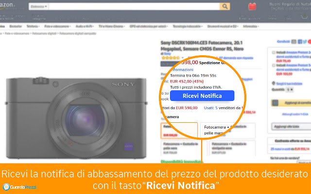 Guarda prezzi  from Chrome web store to be run with OffiDocs Chromium online