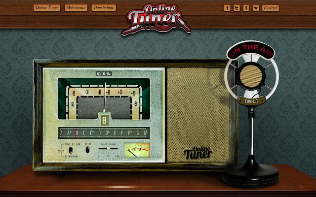 Guitar Tuner Bass Tuner Ukulele Tuner  from Chrome web store to be run with OffiDocs Chromium online