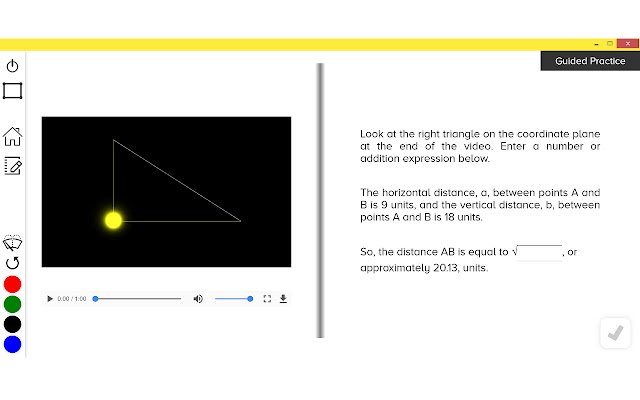 Guzinta Math: The Distance Formula  from Chrome web store to be run with OffiDocs Chromium online