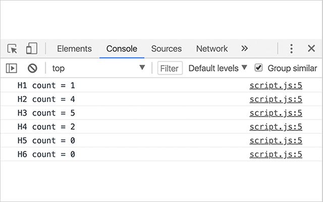 Teg H1 H6 dikira daripada kedai web Chrome untuk dijalankan dengan OffiDocs Chromium dalam talian