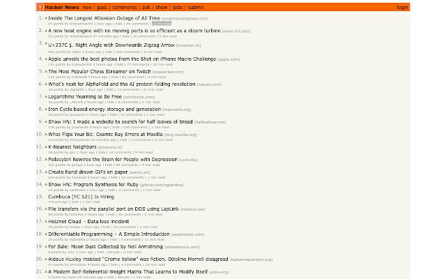 OffiDocs Chromium オンラインで実行される Chrome Web ストアからの Hacker News Reading Time