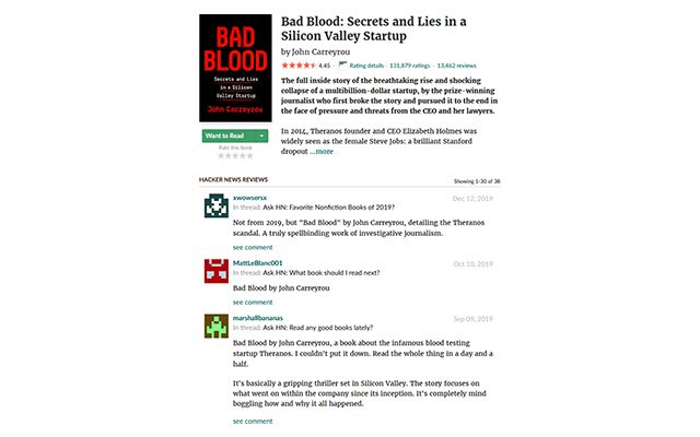 Hacker Reads для Goodreads из интернет-магазина Chrome будет работать с онлайн-версией OffiDocs Chromium