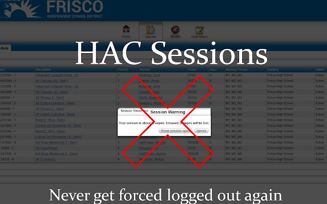 HAC Sessions  from Chrome web store to be run with OffiDocs Chromium online