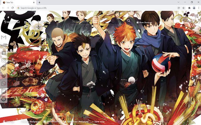 Haikyuu Wallpaper HD New Tab  from Chrome web store to be run with OffiDocs Chromium online