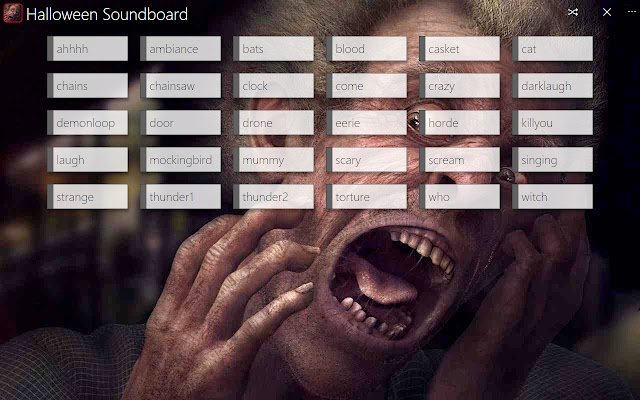 Halloween Soundboard จาก Chrome เว็บสโตร์ที่จะใช้งานร่วมกับ OffiDocs Chromium ออนไลน์