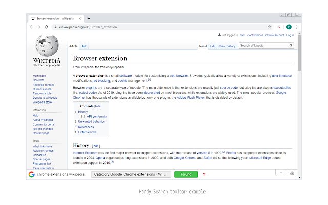 Handy Search  from Chrome web store to be run with OffiDocs Chromium online