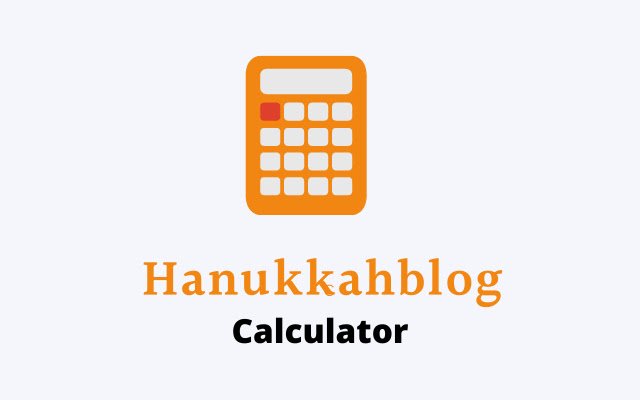 hanukkahblog Calculator  from Chrome web store to be run with OffiDocs Chromium online