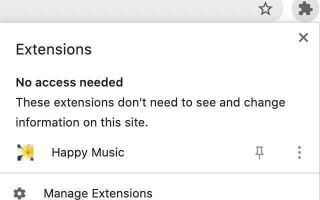 Happy Music  from Chrome web store to be run with OffiDocs Chromium online