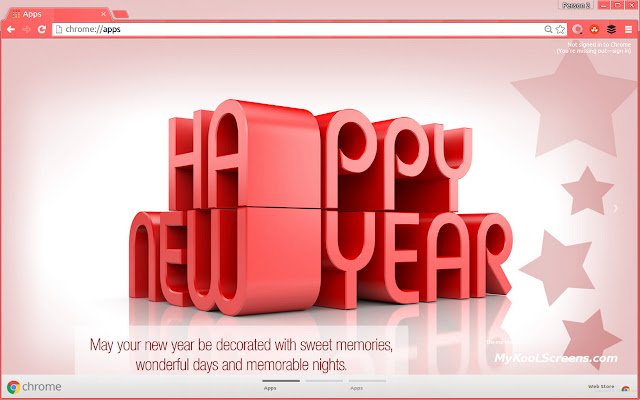 Happy New Year 3D  from Chrome web store to be run with OffiDocs Chromium online