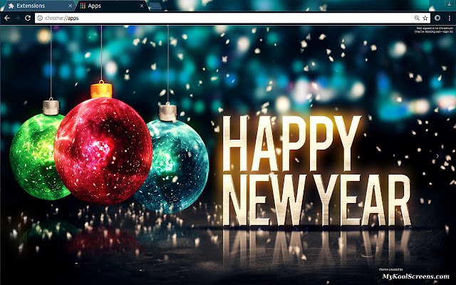 Happy New Year Glitters  from Chrome web store to be run with OffiDocs Chromium online