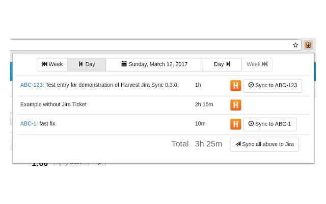 Harvest> JIRA Sync из интернет-магазина Chrome для запуска с OffiDocs Chromium онлайн