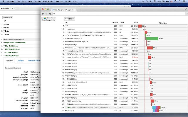 HAR Viewer พร้อมไดรฟ์จาก Chrome เว็บสโตร์ที่จะเรียกใช้ด้วย OffiDocs Chromium ทางออนไลน์