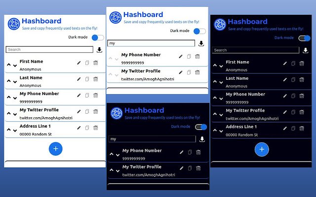 Hashboard din magazinul web Chrome va fi rulat cu OffiDocs Chromium online