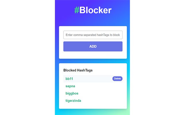 HashTag Blocker  from Chrome web store to be run with OffiDocs Chromium online